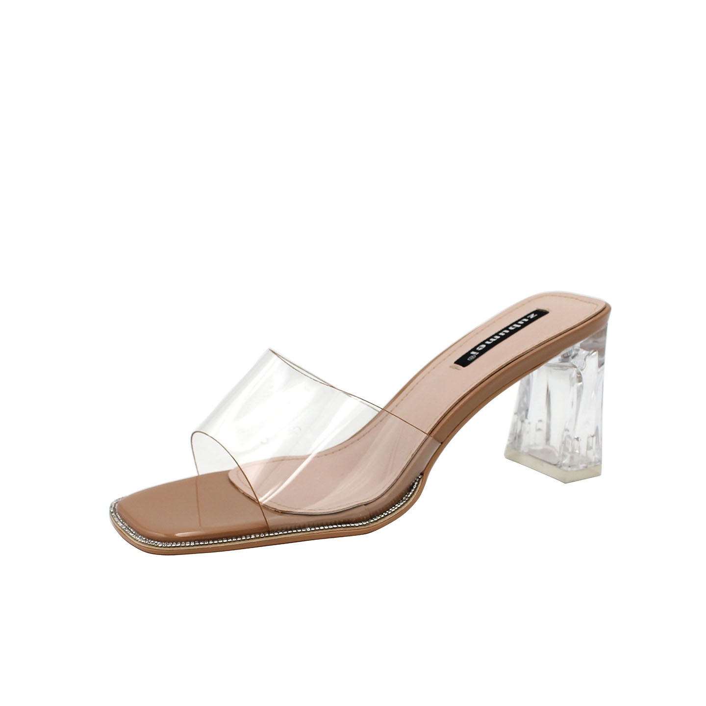 Women's Outer Wear Transparent High Summer Square Heels