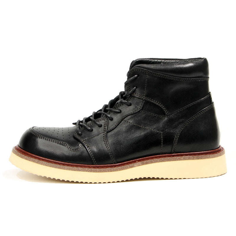 Men's Horse Retro Hand-rub Color Distressed Genuine Sneakers
