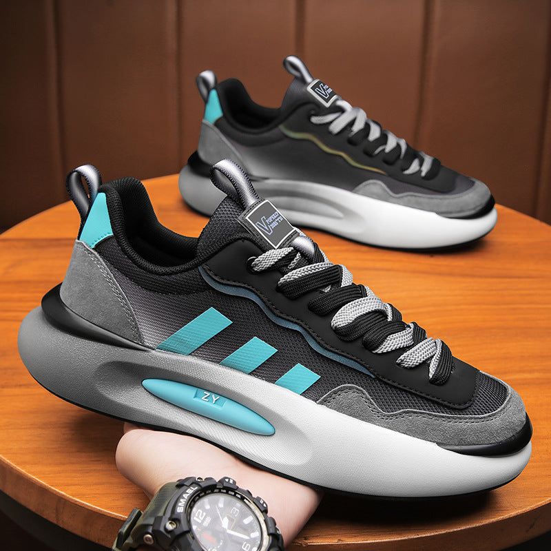 Men's Mesh Breathable Platform Fashion Genuine Sports Sneakers