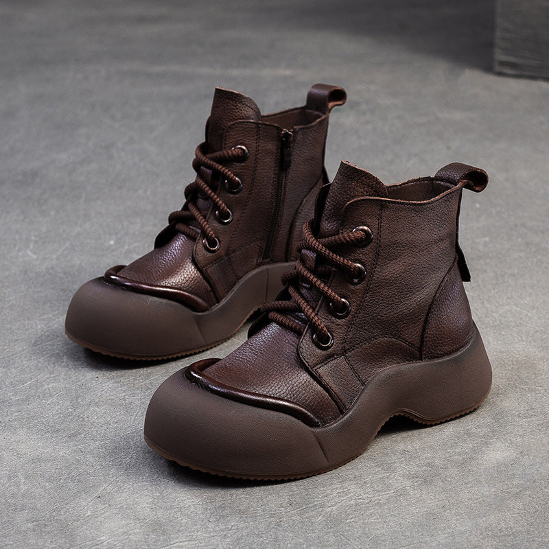 Women's Shu Autumn Retro Simple Solid Color Men's Shoes