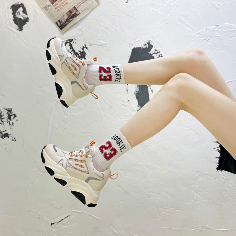 Women's Authentic Clunky Four Sports Platform Heightened Sneakers