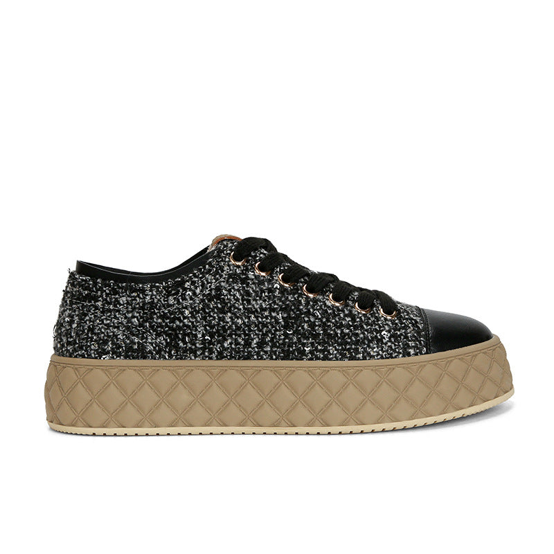 Women's Classic Style Hand-woven Thick Bottom Dirty Sneakers