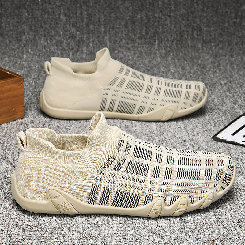 Men's Mesh Flying Woven Thin Breathable Soft Casual Shoes