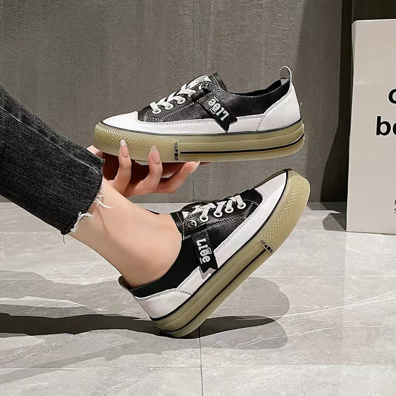Women's Cowhide Beef Tendon Flat Slip-on Fashion Women's Sports Shoes