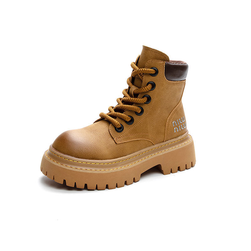 Women's Rub Colored Martin Bumblebee Muffin Bottom Boots