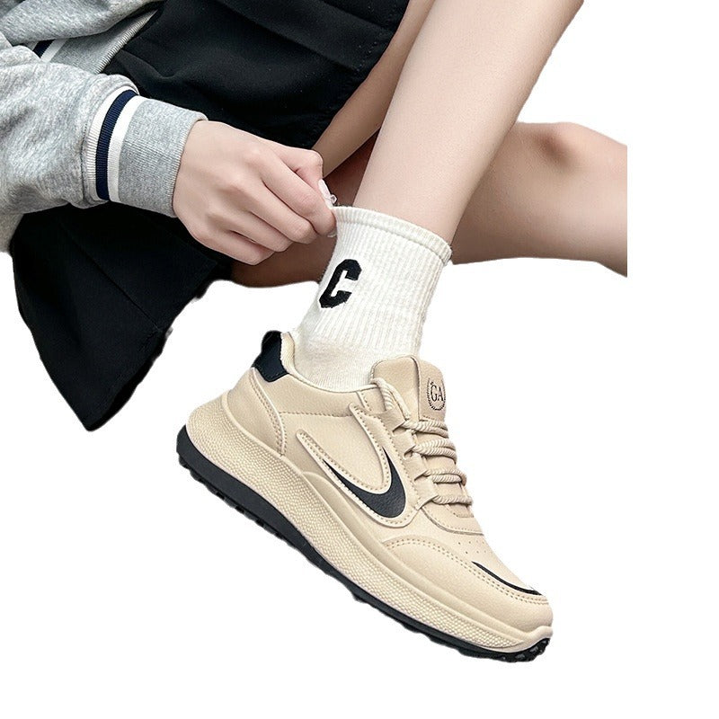 Women's Korean Style Trendy Autumn Platform Height Increasing Breathable Casual Shoes