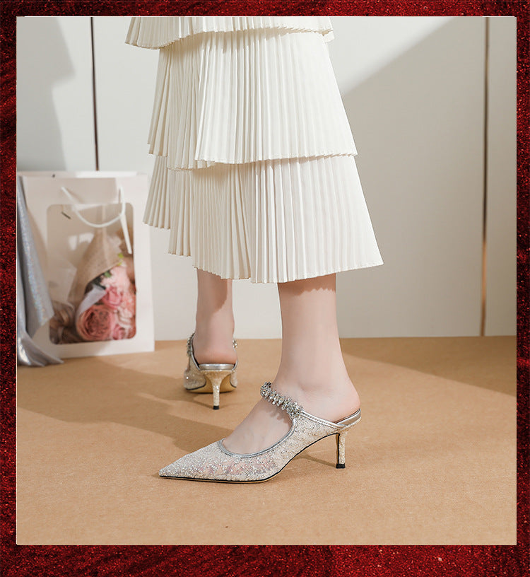 Women's Pumps Closed Toe Half Summer Outer Slippers