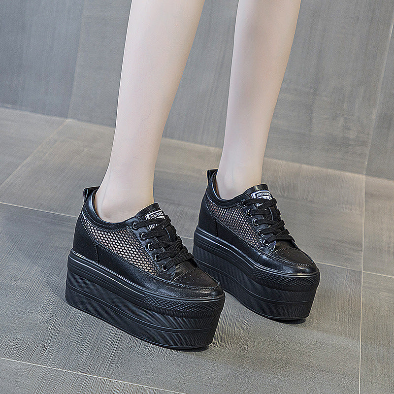 Women's Platform Summer Versatile Solid Color Round Casual Shoes