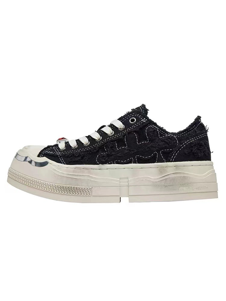 Rebirth Milk Tea White Thick Bottom Sneakers