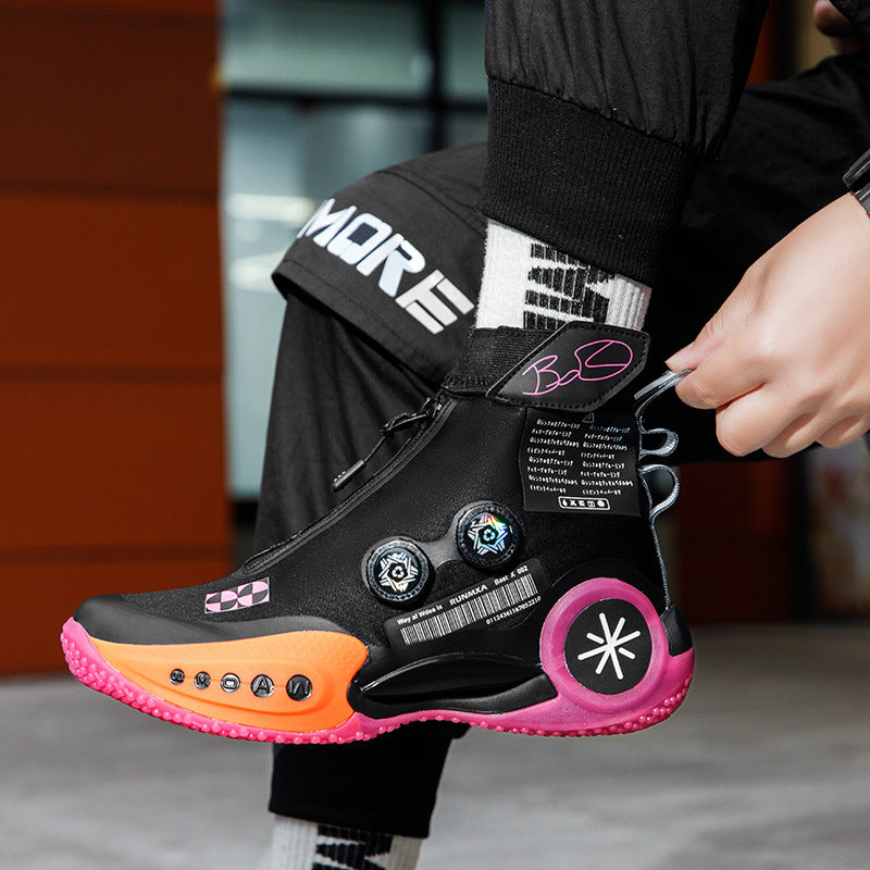 Men's Wade Rotating Buckle Carbon Plate Combat Middle School Sports Sneakers
