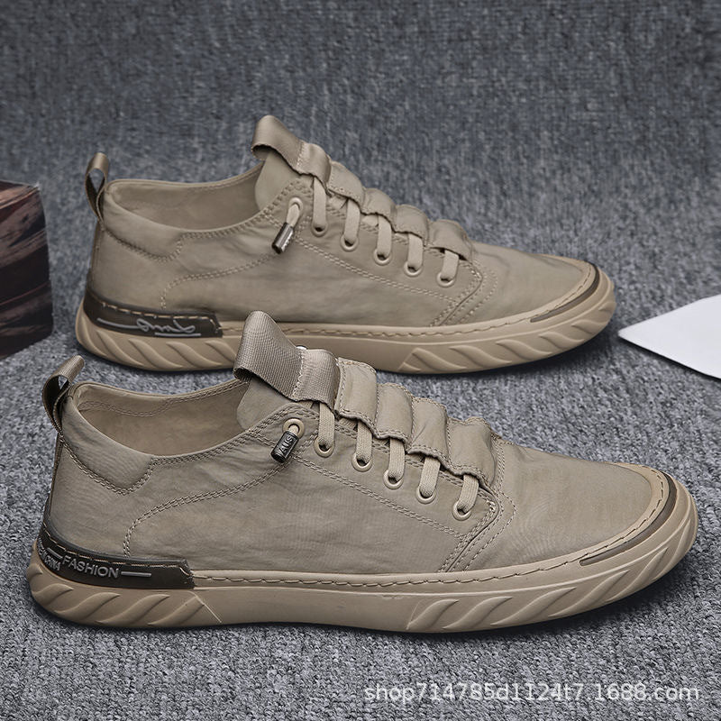 Men's Cloth Slip-on Lofter Deodorant Summer Silk Canvas Shoes