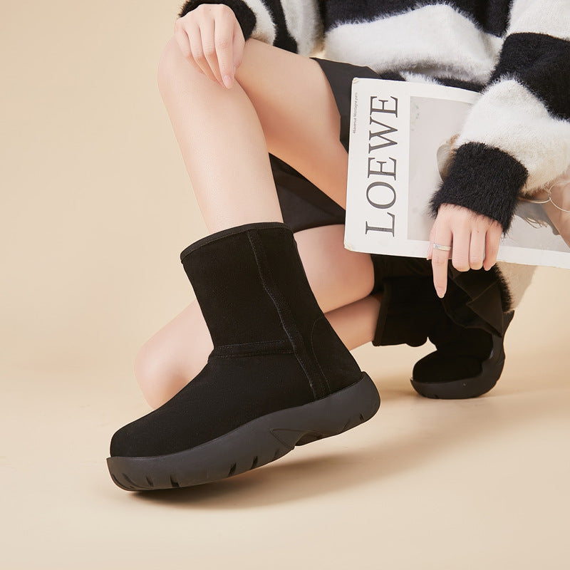 Integrated Middle Lamb Home Thick Warm Snow Boots