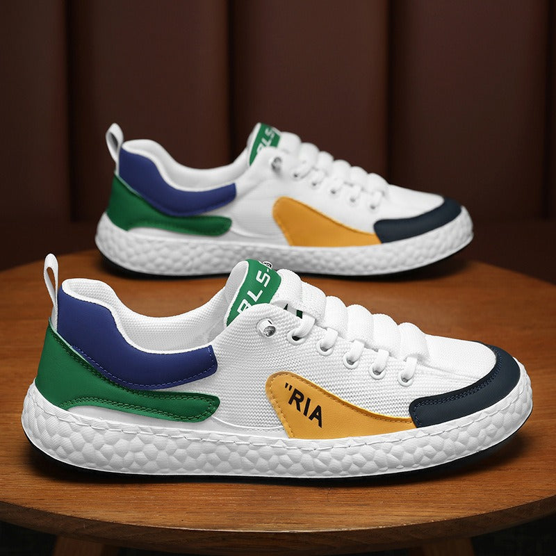 Men's Summer Breathable Fashion Mesh White Comfortable Soft Bottom Low Casual Shoes
