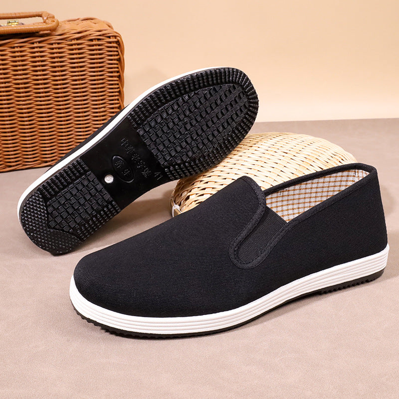 Men's Whale Old Cloth Rubber Soft Bottom Cotton Canvas Shoes