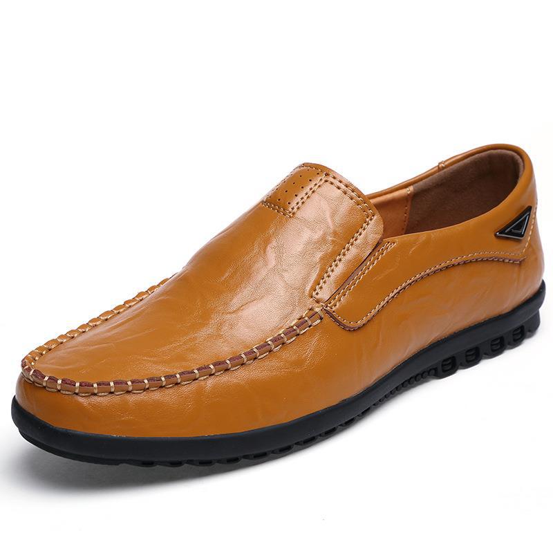 Men's Summer Plus Size Genuine Cowhide One Casual Shoes