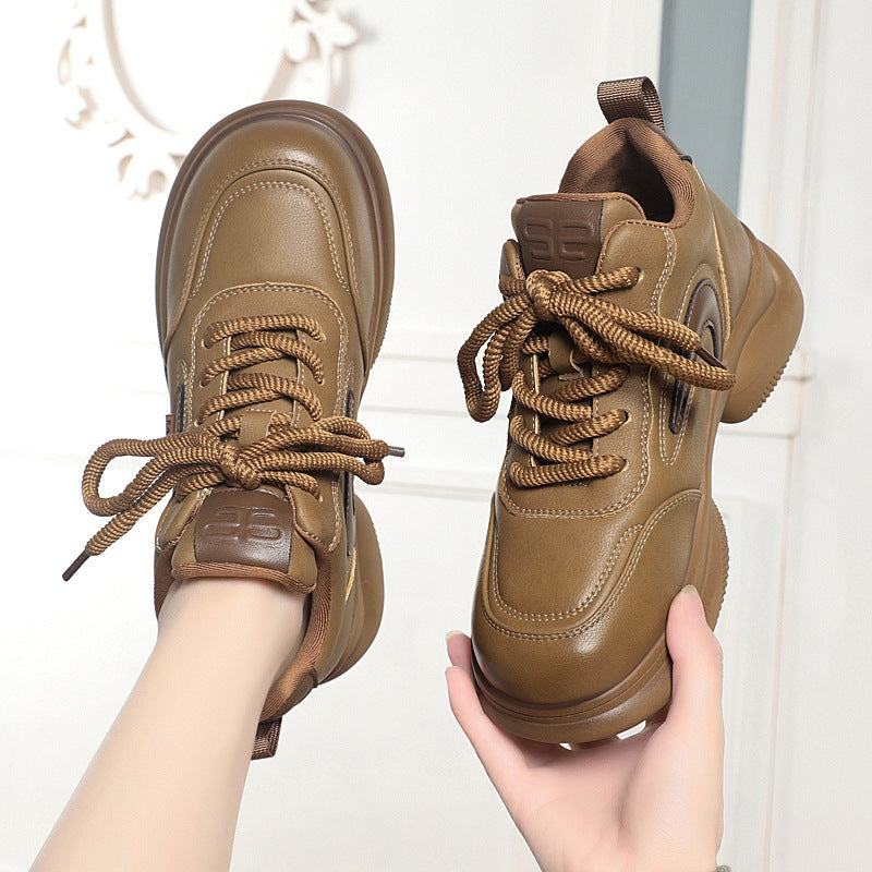 Women's Soft Bottom Lightweight Sports Platform Mom Casual Shoes