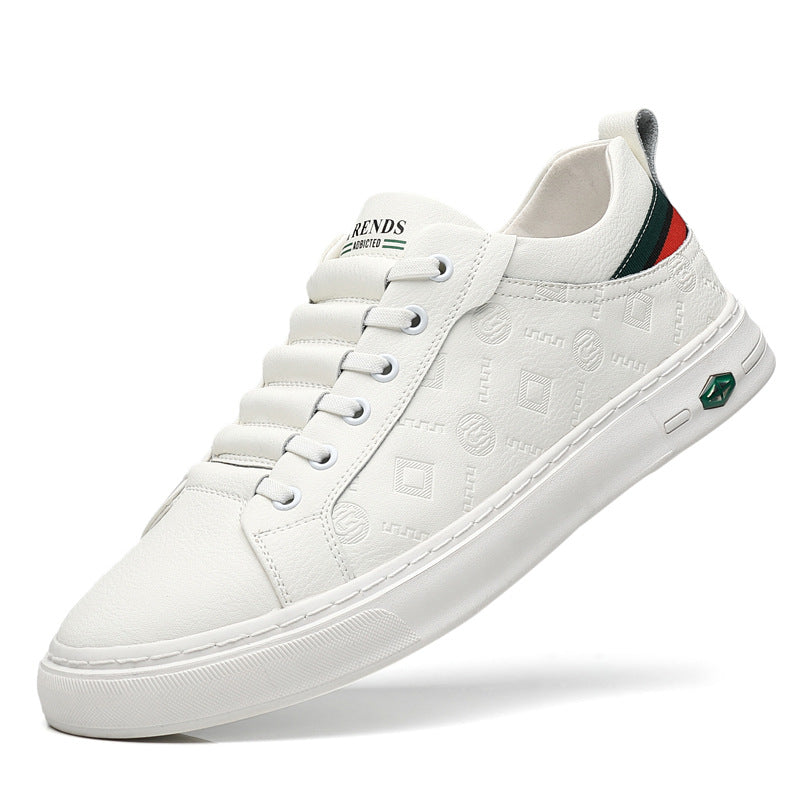 Men's White Breathable Comfortable Soft Bottom Versatile Sneakers