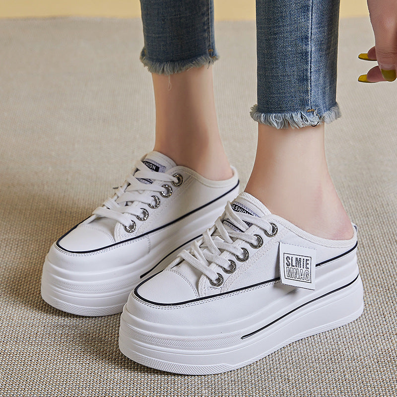 Women's Cap Semi Muffin Height Increasing Insole Fashion Slippers