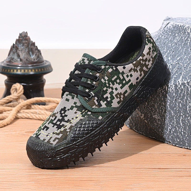 Rubber Vulcanized Sole Liberation Training Military Construction Casual Shoes