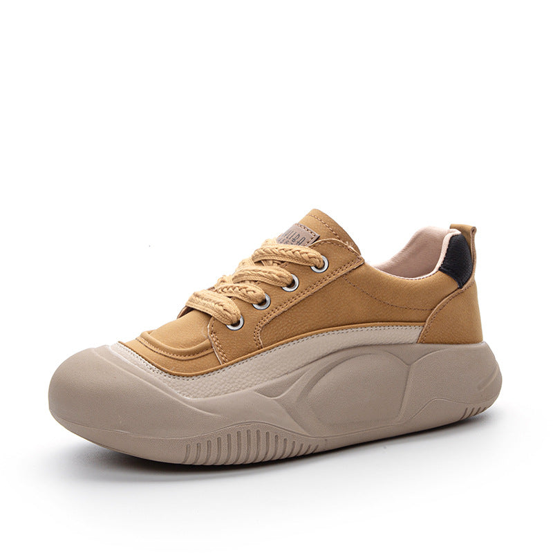 Women's Spring Platform Vintage Skateboard Sports Soft Sneakers