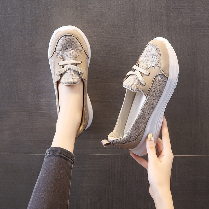 Women's & Men's Slip On Slip-on Four Mother's Flat Casual Shoes