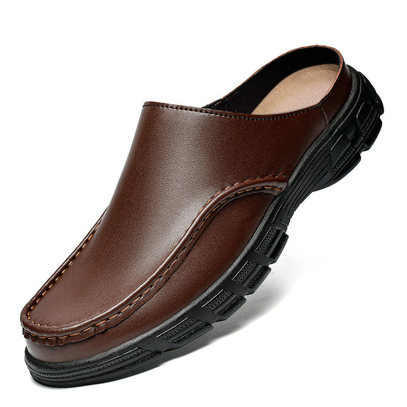 Men's Half Fashionable Lazy Korean Style Breathable Sandals