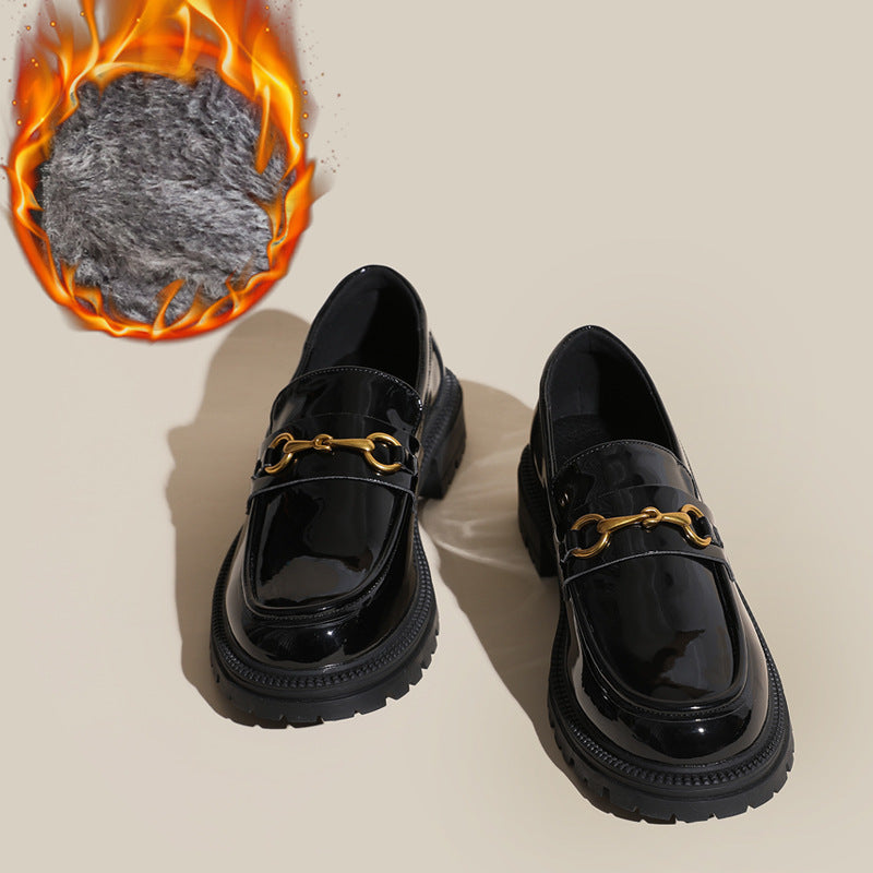 Women's Platform Slip-on With Skirt Soft Thick Loafers