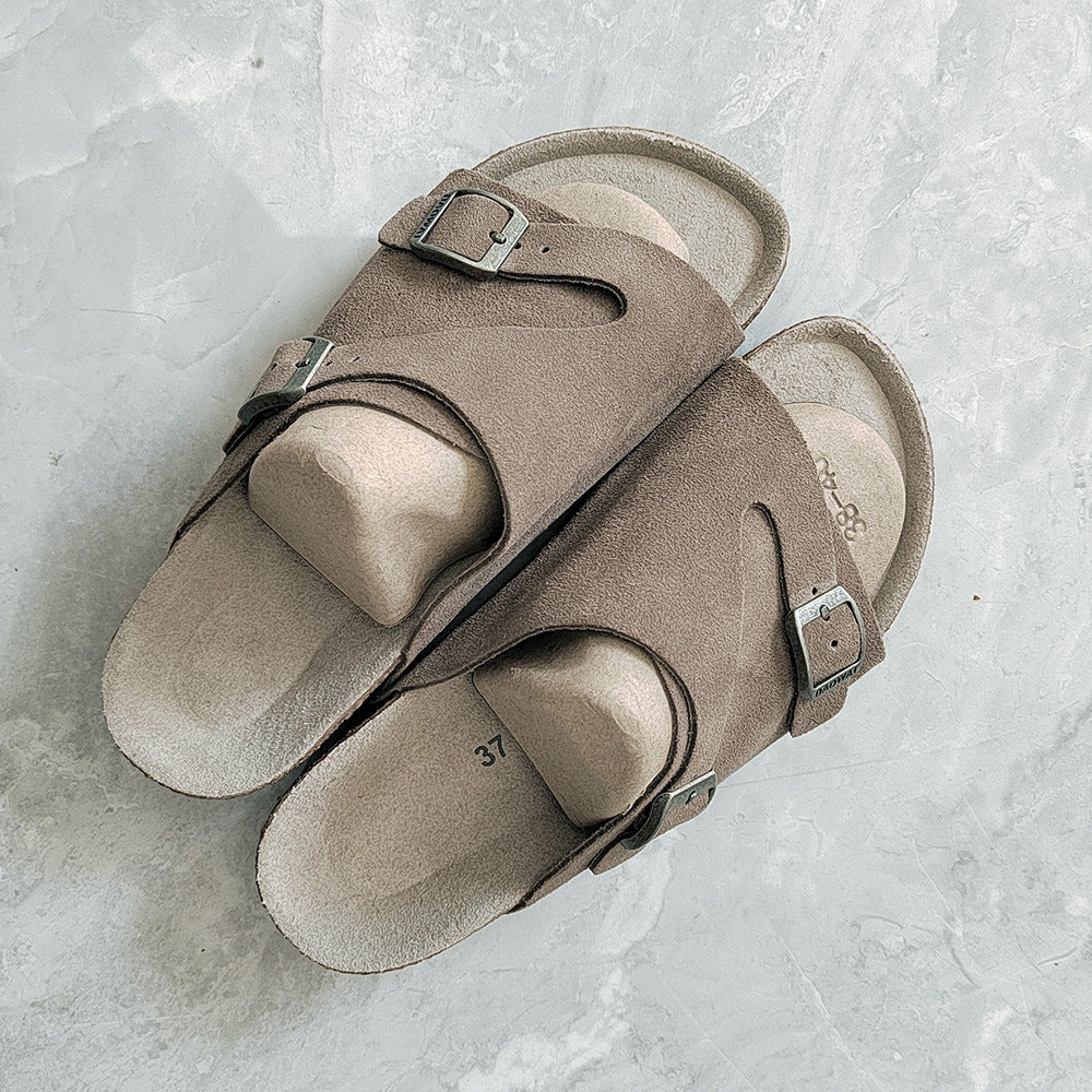 Trendy Cork Suede Soft Bottom Series Sandals