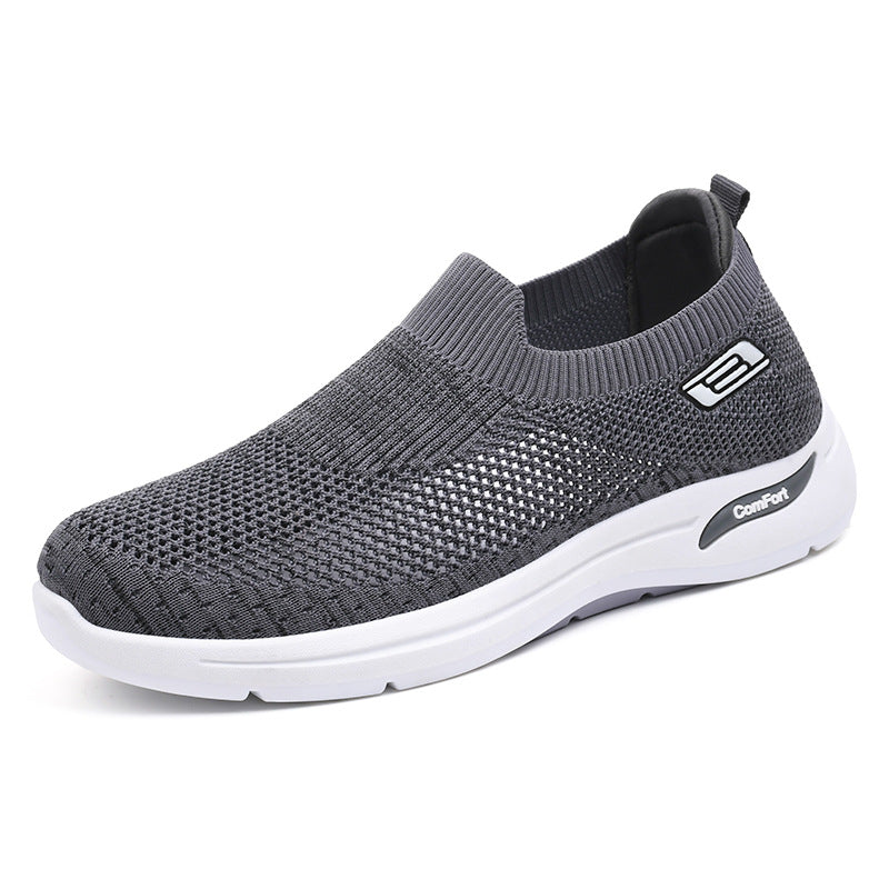Men's Spring Breathable Mesh Surface Flying Woven Casual Shoes