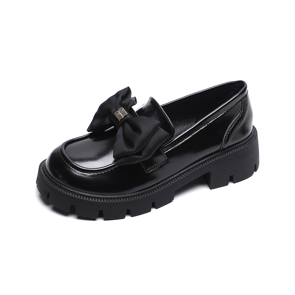 Women's Platform Vintage Bow Soft Bottom Fairy Loafers