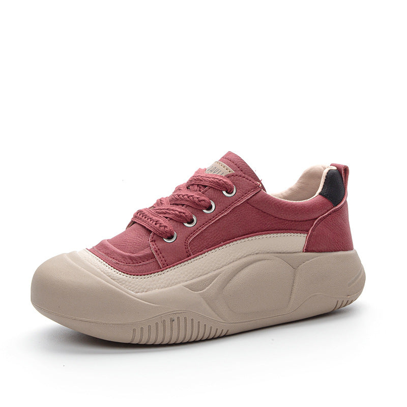 Women's Spring Platform Vintage Skateboard Sports Soft Sneakers