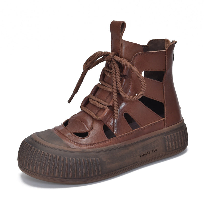 Women's Price Roman Retro Rub Colored Authentic Toe Box Boots