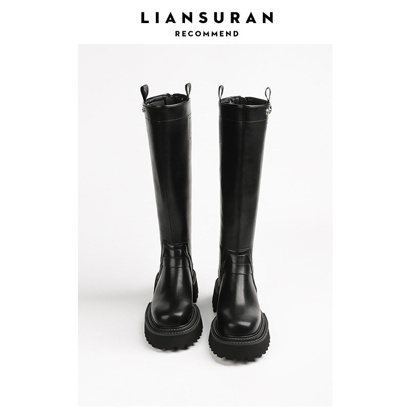 Women's Raise The Bottom Back Zipper Knight Boots