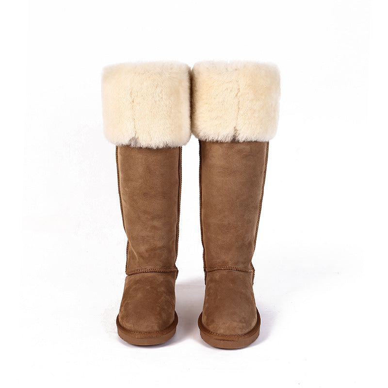 Women's Sheepskin Fur For Winter Warm High Snow Boots