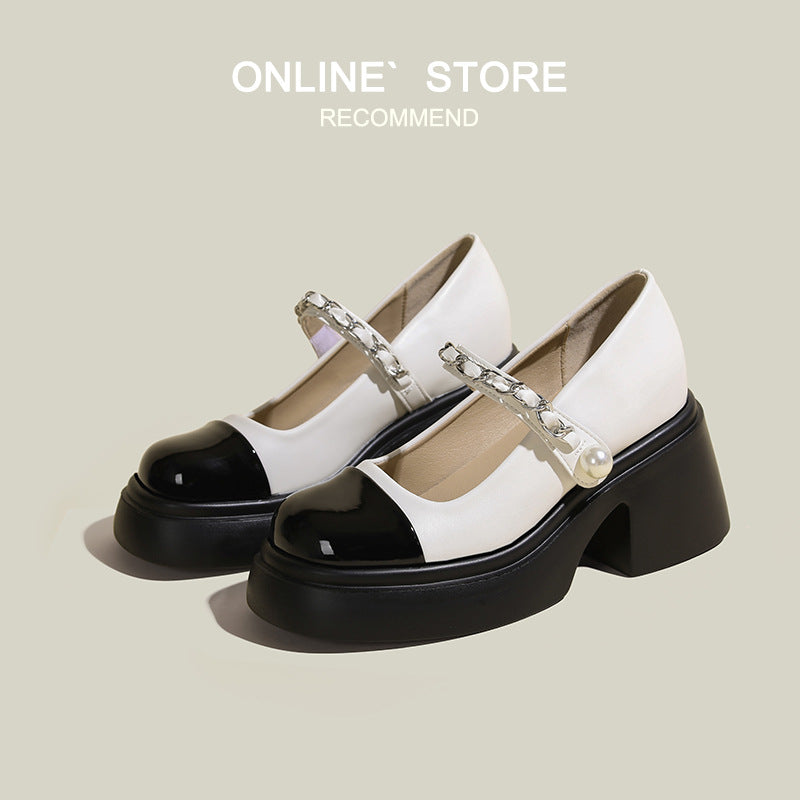 Women's & Men's French Style Elegant Platform Mary Jane Loafers