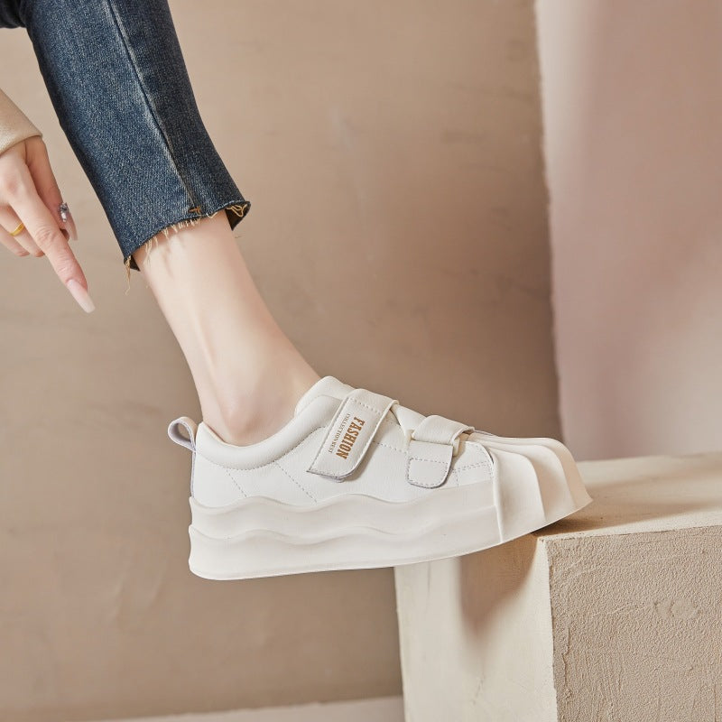 Women's White Sports Spring Korean Style Genuine Big Casual Shoes
