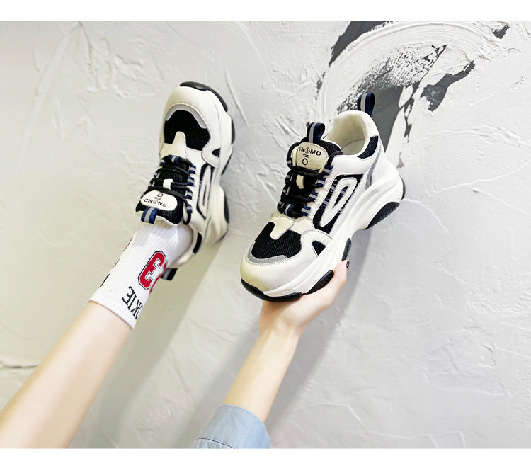 Women's Authentic Clunky Four Sports Platform Heightened Sneakers