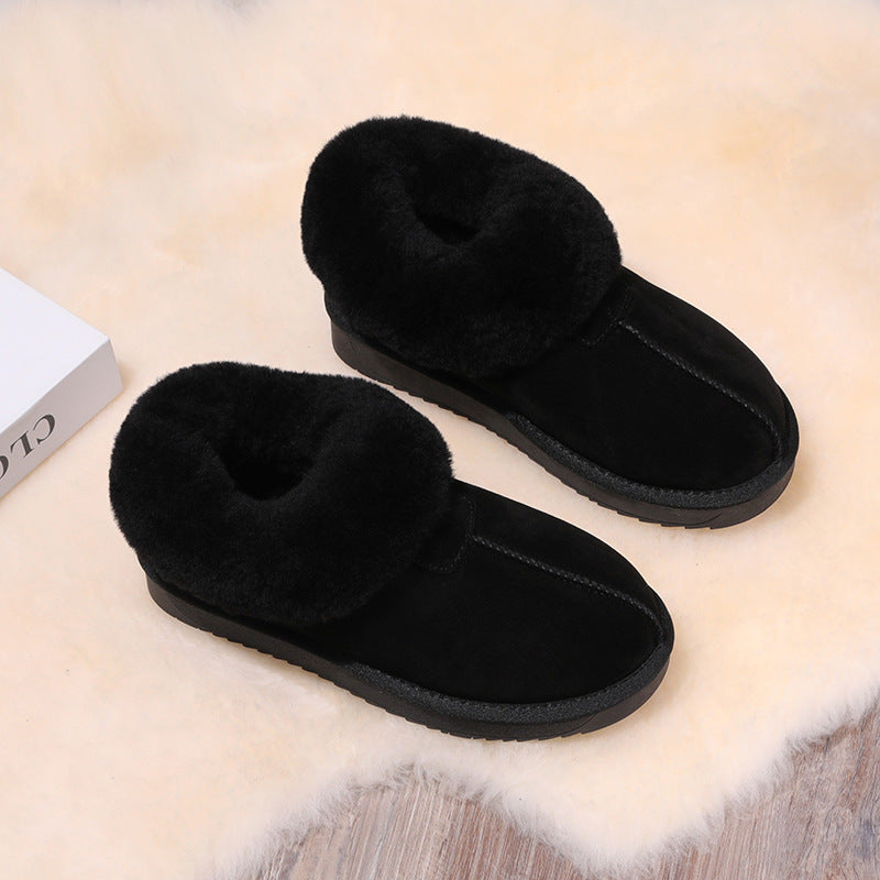 Women's Genuine Wool For Double Face Winter Snow Boots