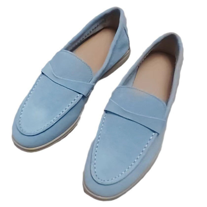Women's Bottom England Style Plus Size Slip-on Loafers