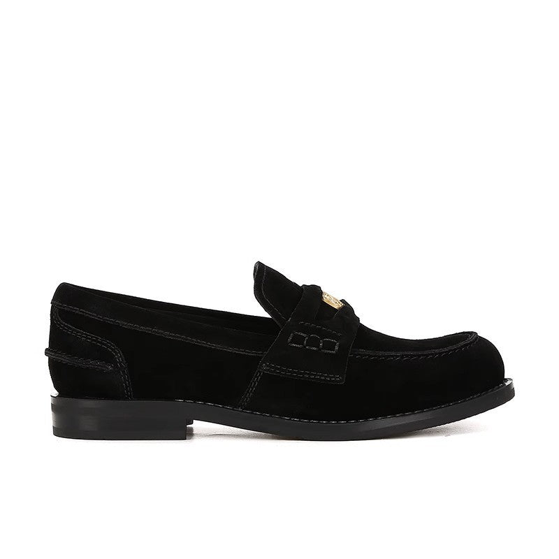 Women's Su Home Small Gold Coin Genuine Loafers