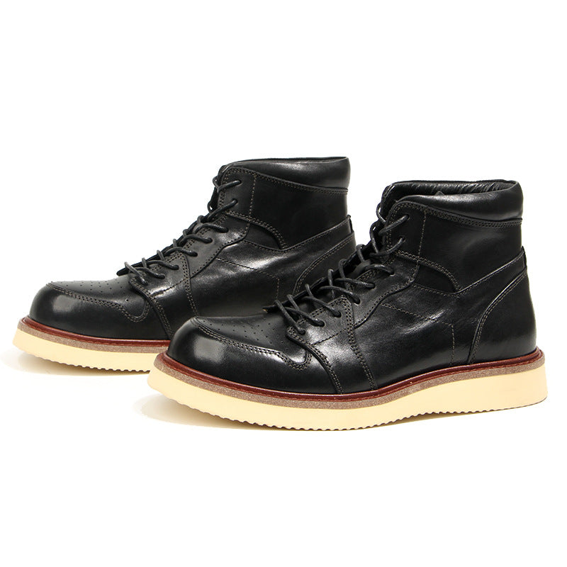 Men's Horse Retro Hand-rub Color Distressed Genuine Sneakers