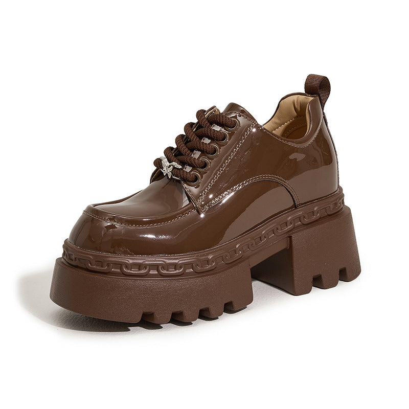 Women's Elevated Autumn Small Chunky Platform British Loafers