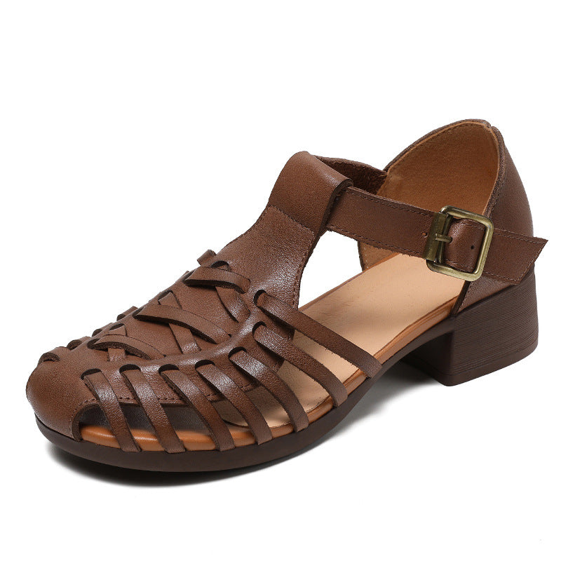 Women's Woven Pitcher Plant Soft Bottom Cutout Heels