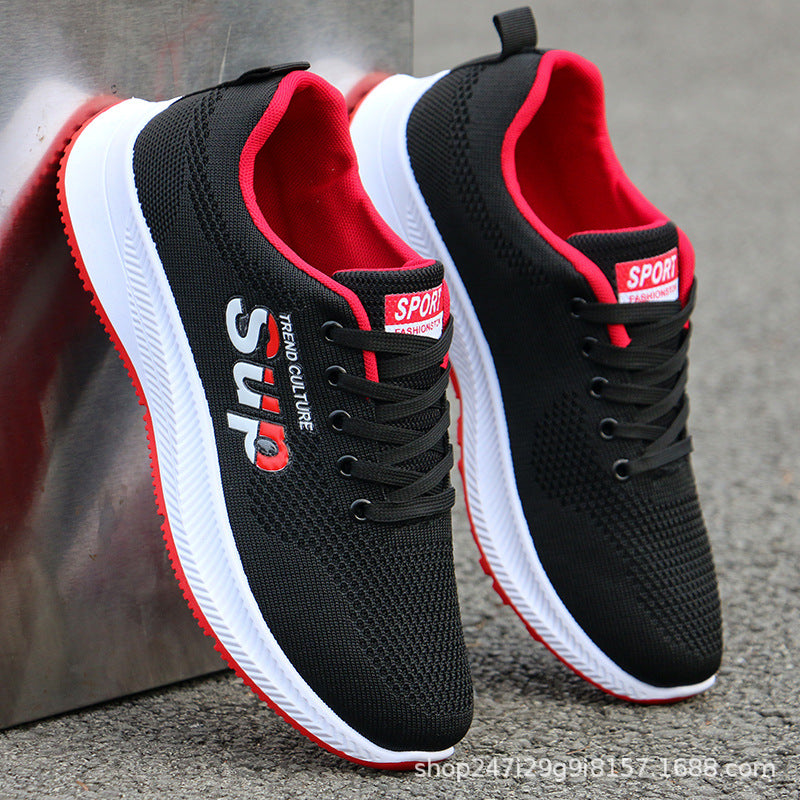 Men's Breathable Versatile Trendy Flying Woven Tennis Casual Shoes