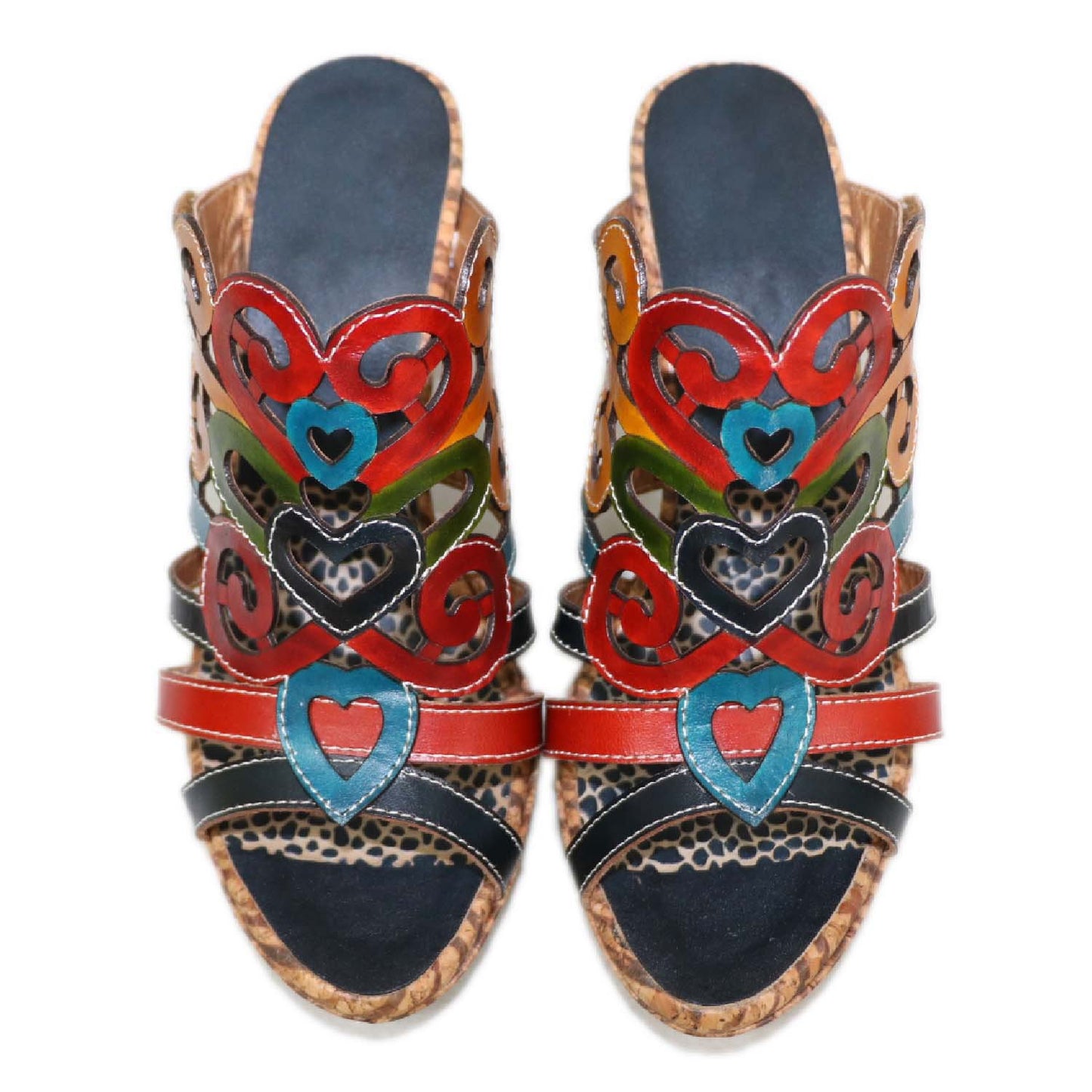 Women's Meng Die Ethnic Style High National Heels