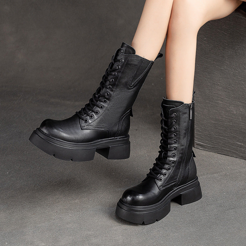 Women's Shu Side Zipper Fashion Martin Trendy Boots