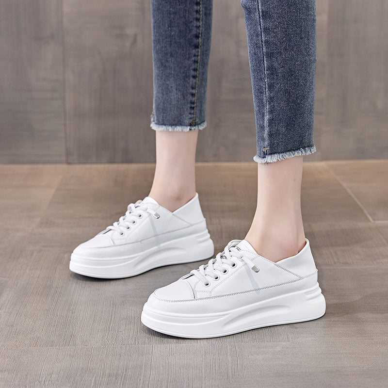 Women's Lightweight Height Increasing Trendy Single Breathable Casual Shoes