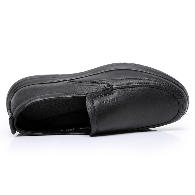 Men's Sheepskin Fashion Slip-on Lazy Dad Leather Shoes