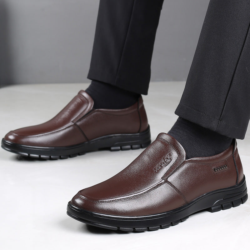 Men's British Style Soft Bottom Breathable For Leather Shoes