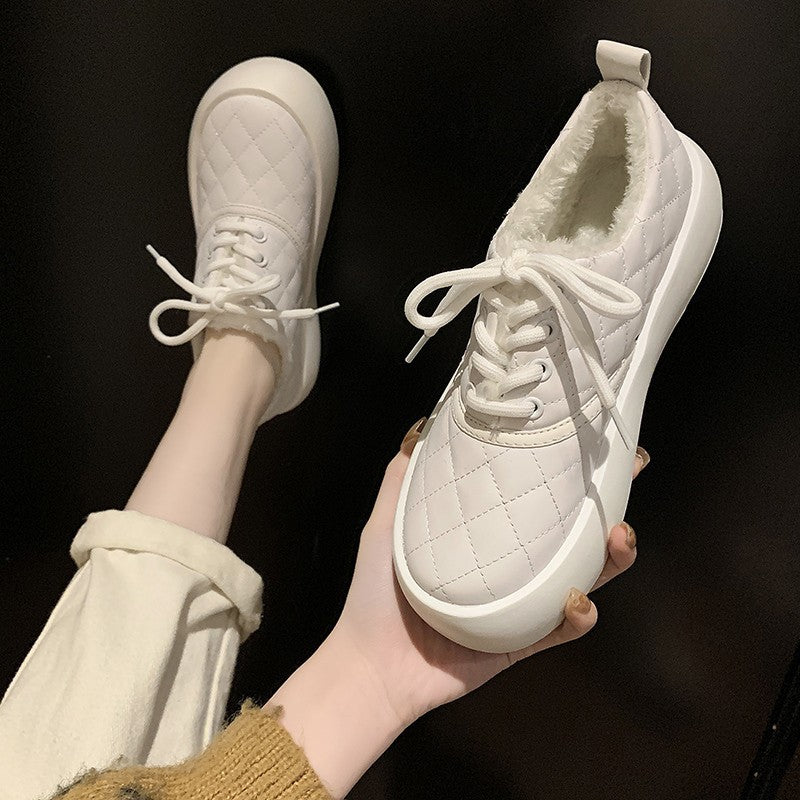 Slip-on Lofter Fluffy Winter Leisure Fleece-lined Warm Casual Shoes